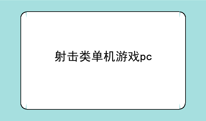 射击类单机游戏pc