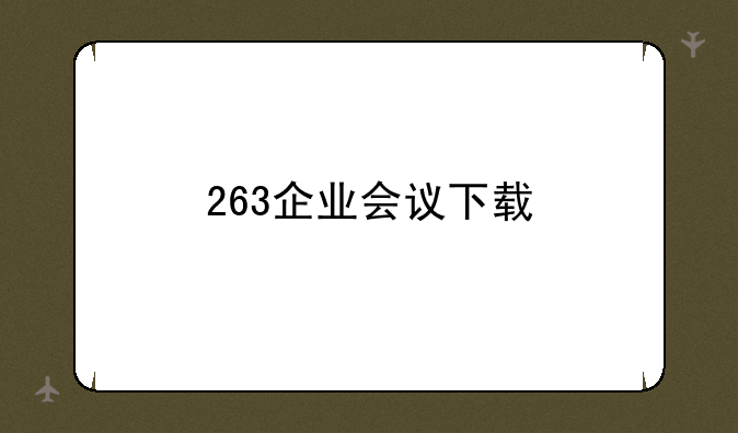 263企业会议下载