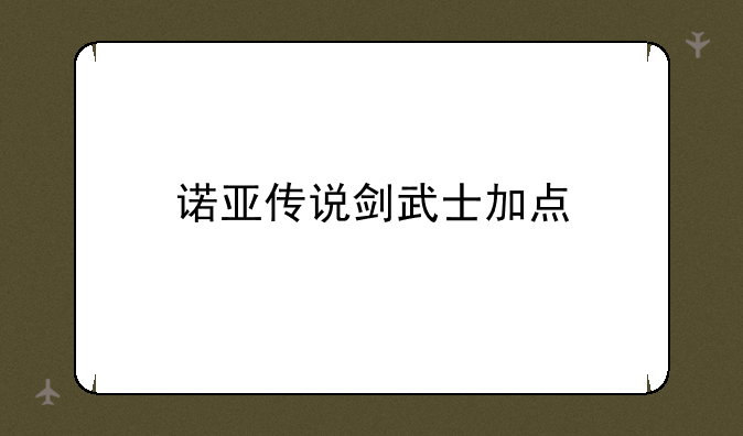 诺亚传说剑武士加点