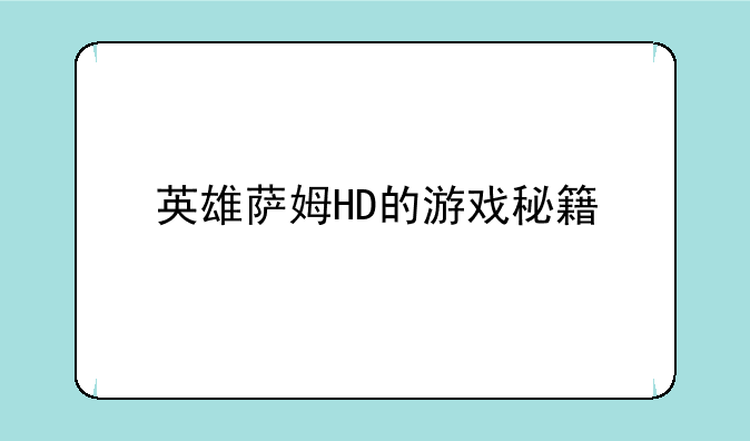 英雄萨姆HD的游戏秘籍