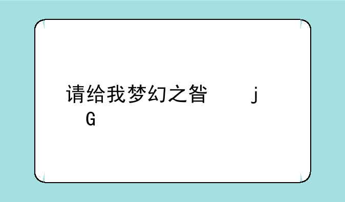 请给我梦幻之星的金手指
