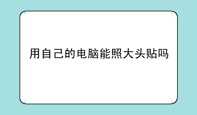 用自己的电脑能照大头贴吗