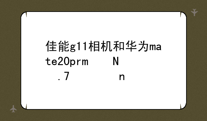 佳能g11相机和华为mate20pro哪个拍照更好