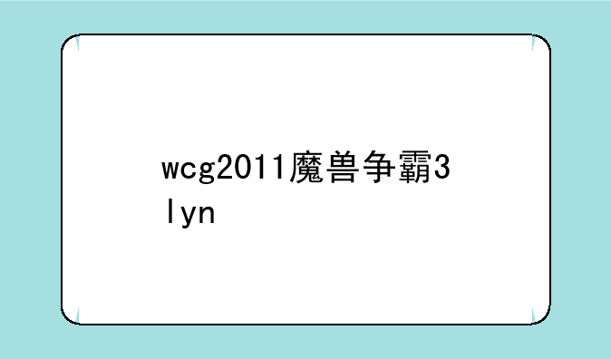 wcg2011魔兽争霸3lyn