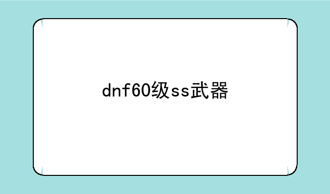 dnf60级ss武器