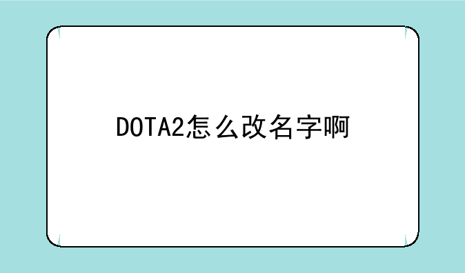 DOTA2怎么改名字啊