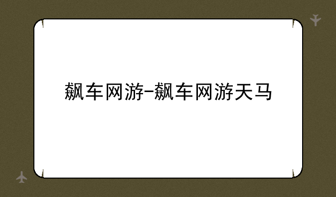 飙车网游-飙车网游天马