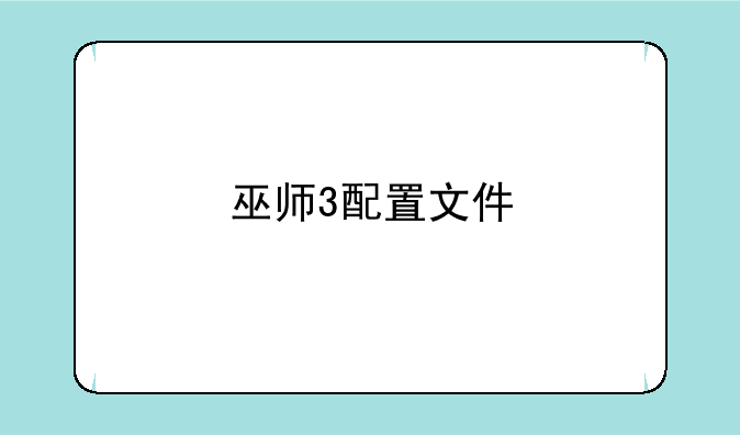 巫师3配置文件